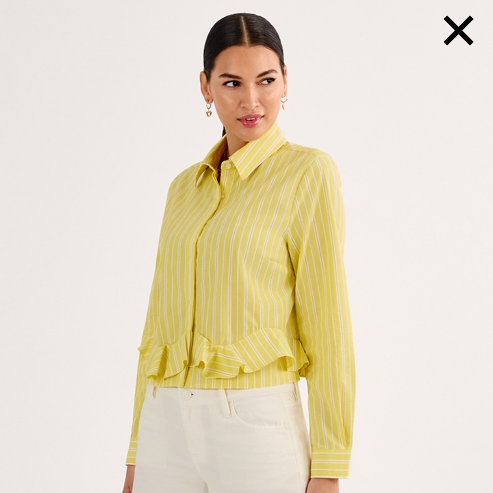 Yellow Striped Women's Top